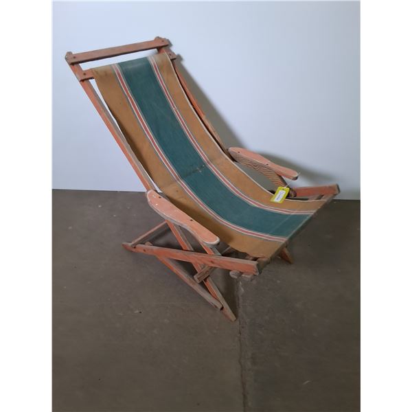 1950's Wooden Lounge Chair - 42" Long  x 23" Wide ( cannot ship)