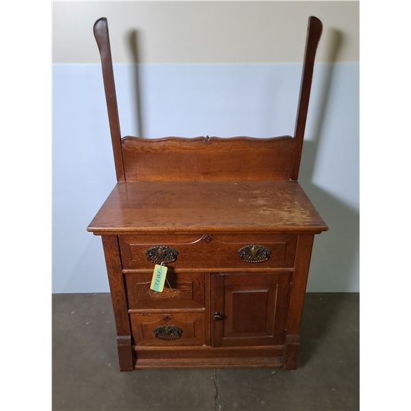 Circa 1910 Wooden Dresser on Casters - 32x18x29" ( cannot ship)