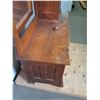 Image 5 : Circa 1910 Wooden Dresser w/Jewelry Box Attached (1 Caster Off) - 44x18x80" ( cannot ship)