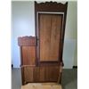 Image 7 : Circa 1910 Wooden Dresser w/Jewelry Box Attached (1 Caster Off) - 44x18x80" ( cannot ship)