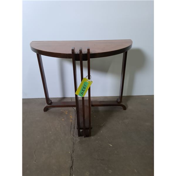 1940's Wooden Half-Moon End Table 2' Wide x 21" High ( cannot ship)