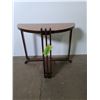 Image 1 : 1940's Wooden Half-Moon End Table 2' Wide x 21" High ( cannot ship)
