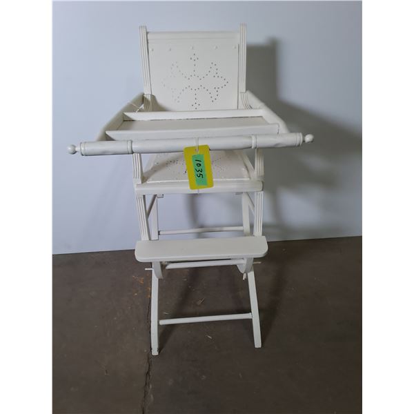 1930's Wooden High Chair - 38" High x 19" Wide ( cannot ship)
