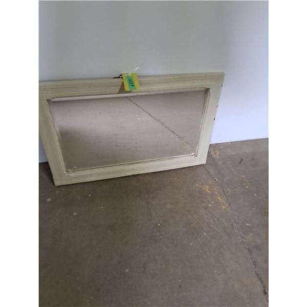 Vintage Wood Framed Wall Mirror - 27" x 18" ( cannot ship)