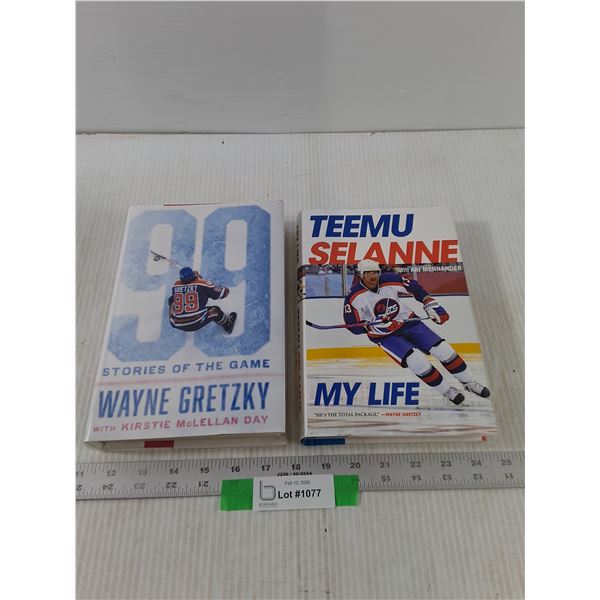 (2) Hockey Books, Stories of the Game Wayne Gretzky, Teemu Selanne My Life
