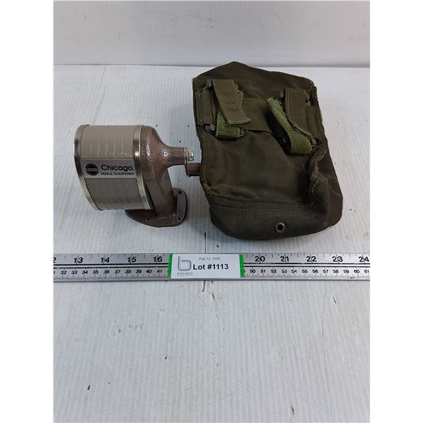 Vintage Ammunition Pouch and Pencil Sharpener
