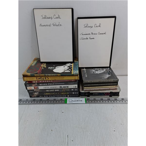 Lot of Assorted DVD's and CD's-Johnny Cash,Eagles,Waylon Jennings and more