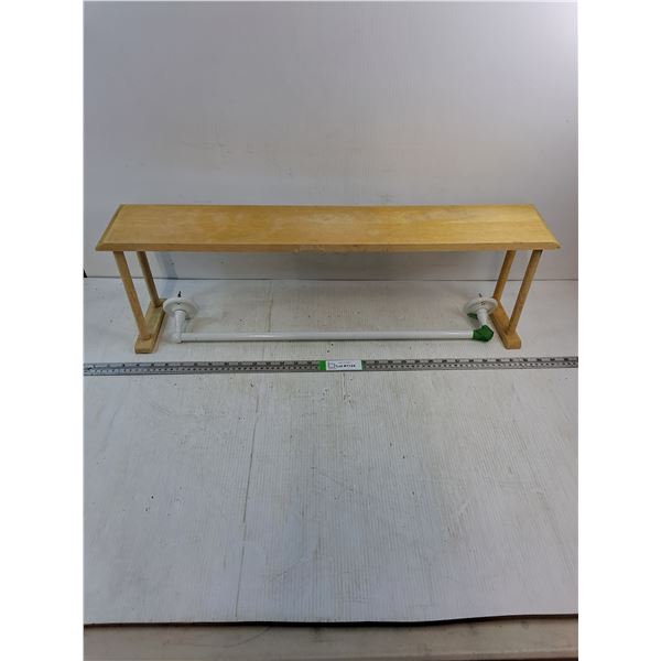 Wooden Shelf-30"Across and Metal Towel Rack - PICK UP