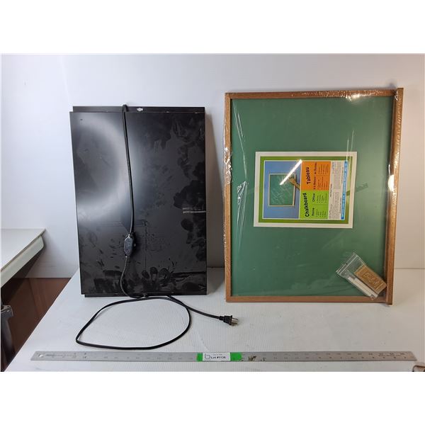 Radiant Heater & Chalk/Corkboard 23.5" x 18.5"- PICK UP ONLY