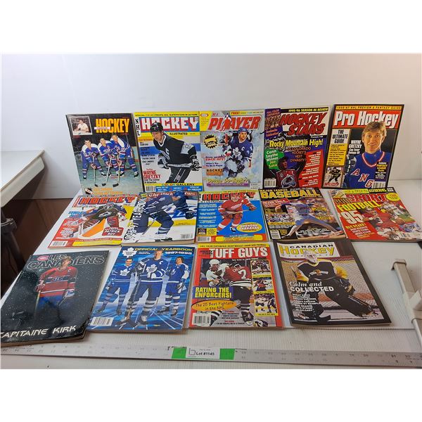 Sports Magazines- Hockey, Football, Baseball