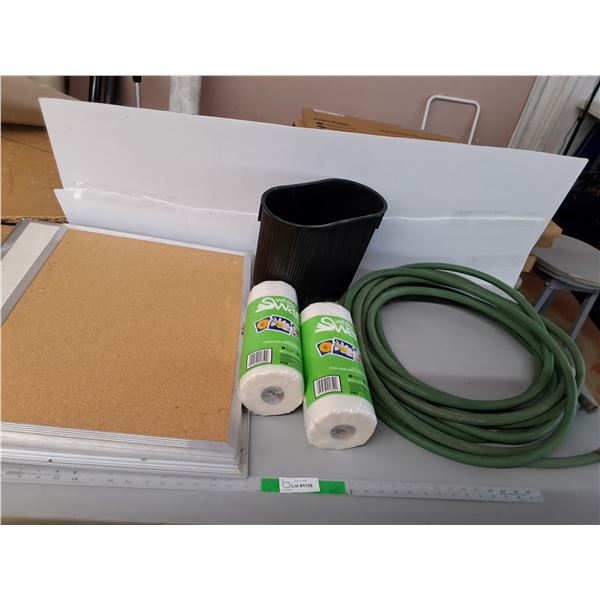 Garden Hose- Unknown Length, Corkboard, Paper Towel, Misc. Cannot Ship