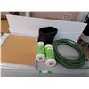 Image 1 : Garden Hose- Unknown Length, Corkboard, Paper Towel, Misc. Cannot Ship