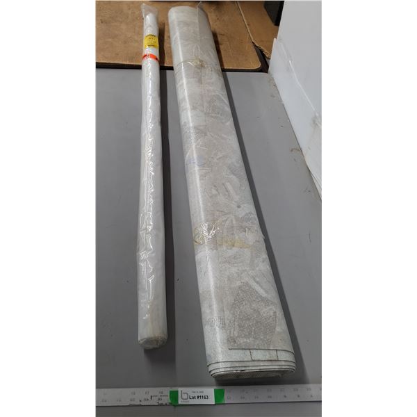 *Roll of Linoleum Flooring 57.5" Wide, Unknown Length & Window Shade- Cannot Ship