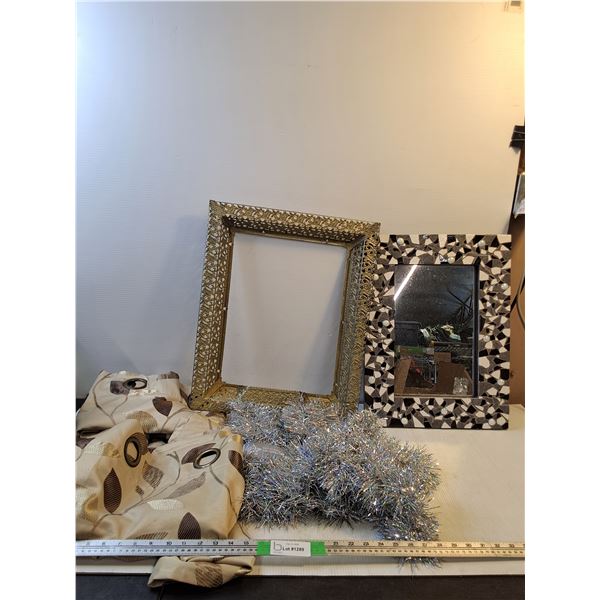Hometrends Curtain, Marble Mirror,  Holiday Garland, Misc