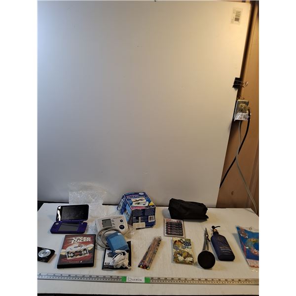 DS, Sony Digital Camera, Blood Pressure Moniter, Pencils, Lotion,  Swim Ring (NIB), Misc