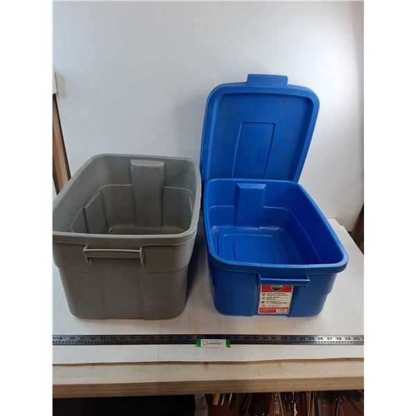 (2) Rubbermaid Storage Bins (15x21x12" & 15x21x8.5" w/ Lid) - Pickup Only