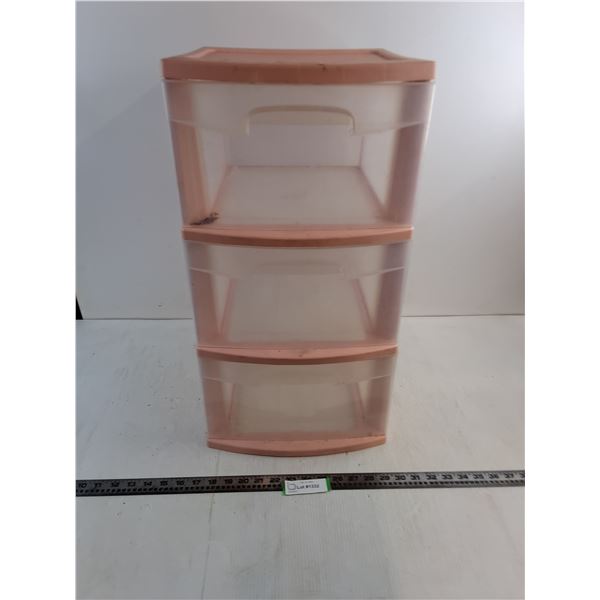 Sterilite Plastic 3-Drawer Storage Unit - 24x12.5x14" -PICK UP