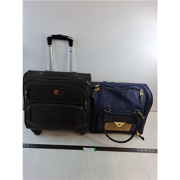 (2) Wheeled Suit Cases (Swiss Gear - Back Wheels Broken & Steve Madden - Extend Handle Broken)