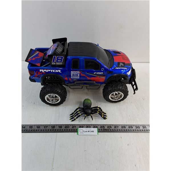Ford F-150 "Raptor" RC Vehicle - Missing Controller - Untested, As is, Toy Spider