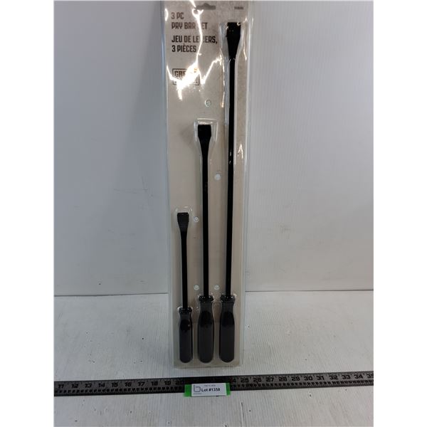 NIB "Grease & Gear" 3-Piece Pry Bar Set