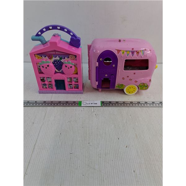 Polly Pocket Toy and Barbie Club Camper-as is