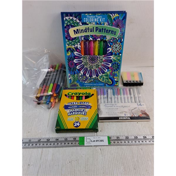 Lot of Assorted Markers,Coloring Kit,Journaling Set and Markers