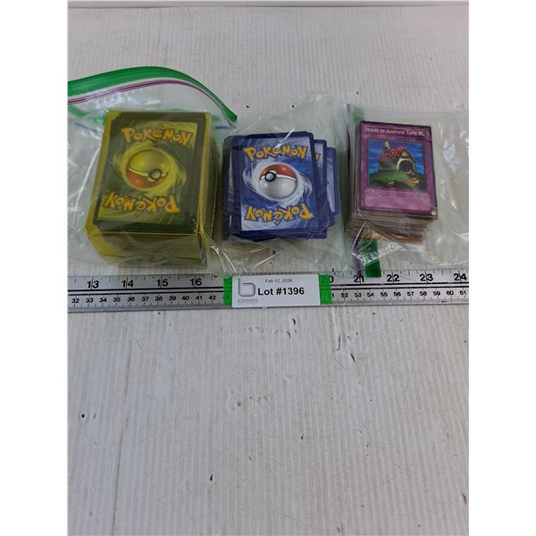 (2) Pokemon cards and (1) Yu-Gi-Oh! Cards