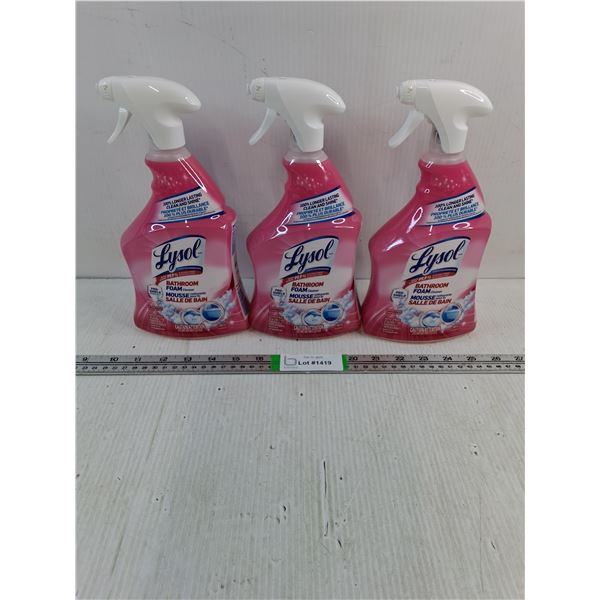 (3) Lysol Bathroom Foam Cleaner-950 ml-new, Cannot Ship