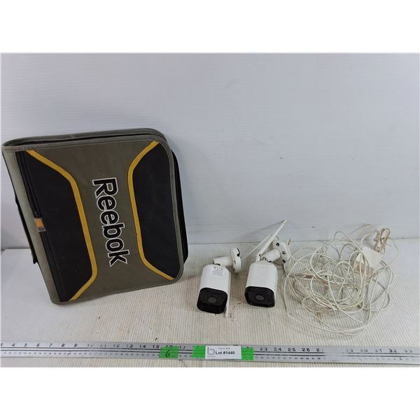 Reebok Binder (2) Smart Security Cameras - As Is