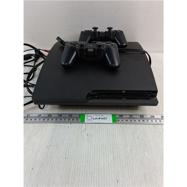 Sony Playstation 3 with (2) Controllers-untested-as is