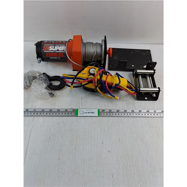 ZESUPER 2500 LBS. Winch-appears new-untested-as is