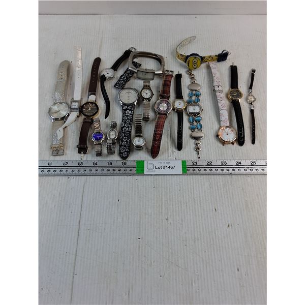 (17) Assorted Men's/Ladies's,Kid's Watches-as is