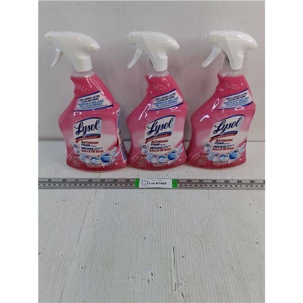 (3) Lysol Foam Bathroom Cleaners - Full, Cannot Ship