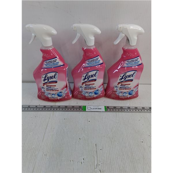 (3) Lysol Foam Bathroom Cleaners - Full, Cannot Ship