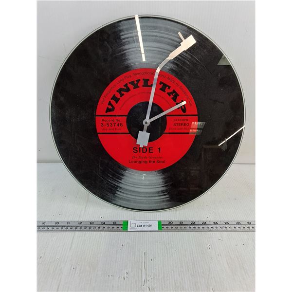 Nextime "Vinyl Tap" Retro Wall Clock-appears to be working - PICK UP PREFERRED