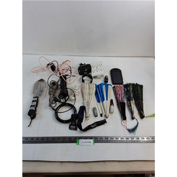 Radiate Shovel, Electronic Cords, Fans, 6-Outlet Plug-In, Power Bank, Misc.