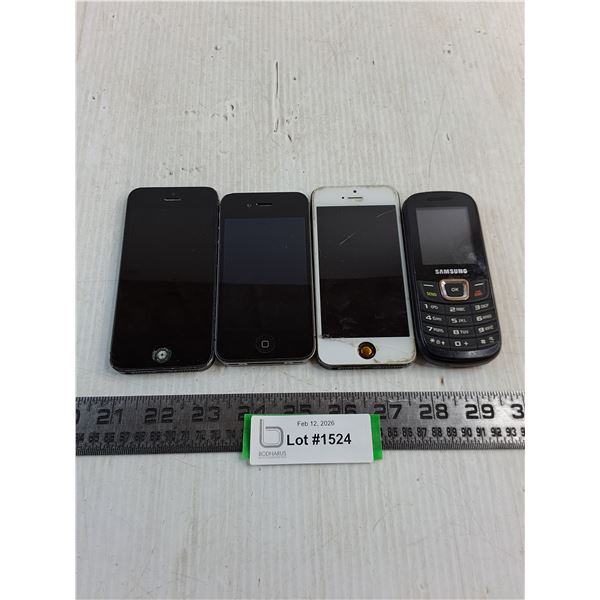 (4) Cell Phones - As is