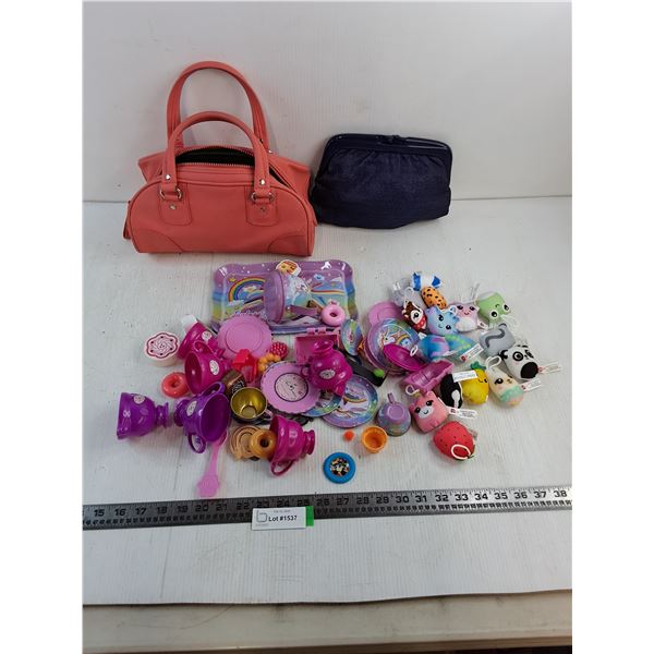 (2) Ladies Handbags, "My Little Pony" Kid's Picnic, Hanging Mini Stuffies