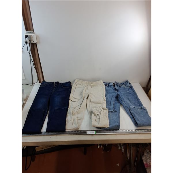 (3) Pairs of Pants (2-Jeans & 1 Cargo Pant - All Small Size)