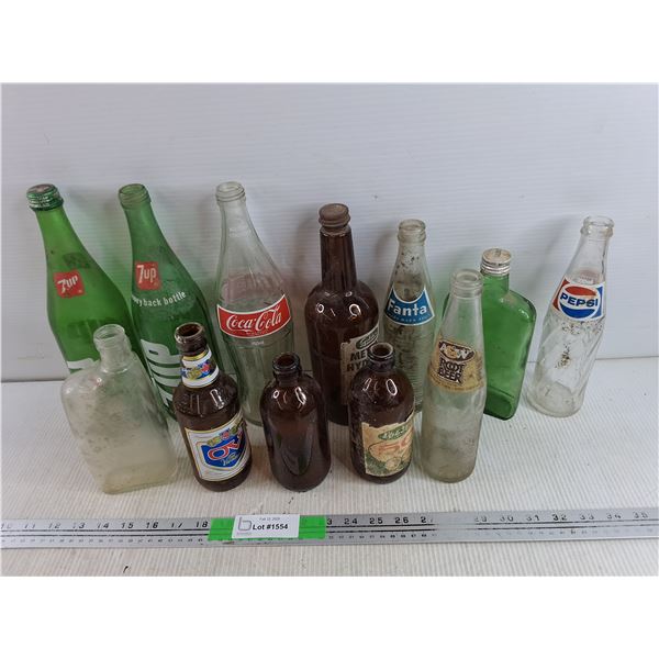Vintage Glass Bottles - 7Up, A&W, Pepsi, Coca Cola - PICK UP
