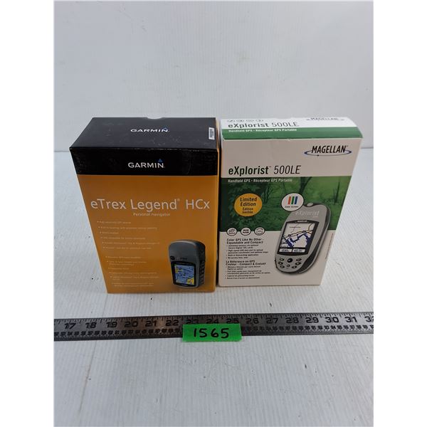 (2) NOS GPS Tools (Garmin eTrex Legend HCx & Magellan eXplorist 500LE)