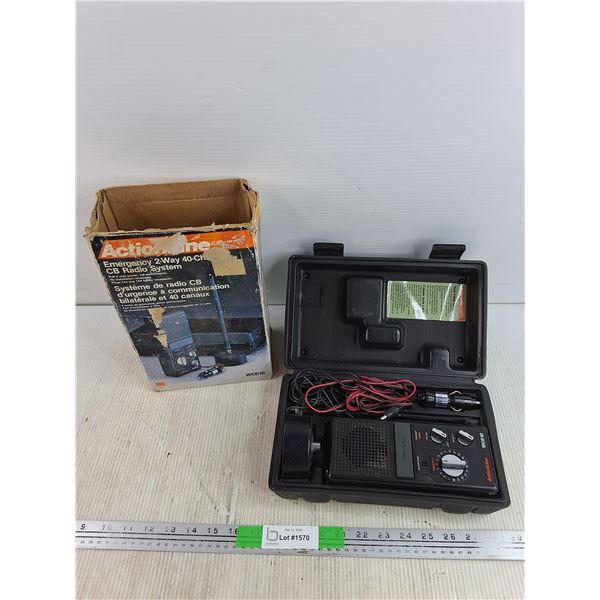 ActionLine Emergency 2 Way 40 Channel CB Radio System - As Is