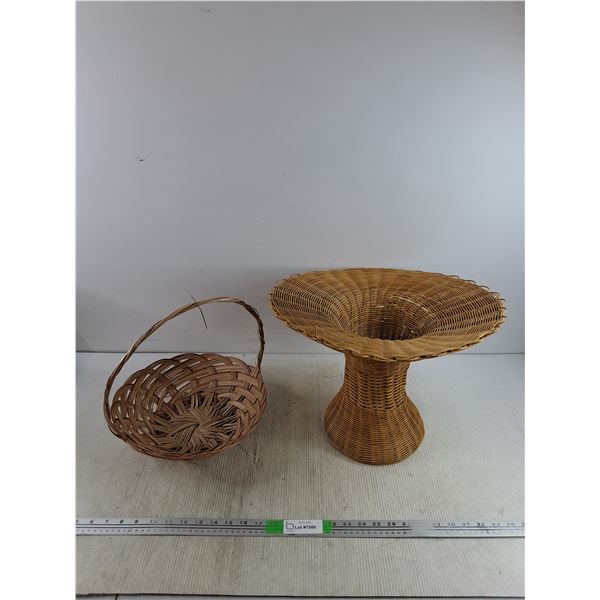 Wicker Vase 17" x 13", Wicker Basket