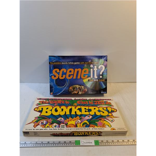 (2) Board Games; Scence it & Bonkers ( as is)
