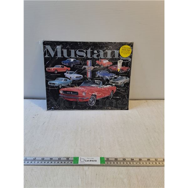 15" Collectible Novelty Sign: Mustangs Cars