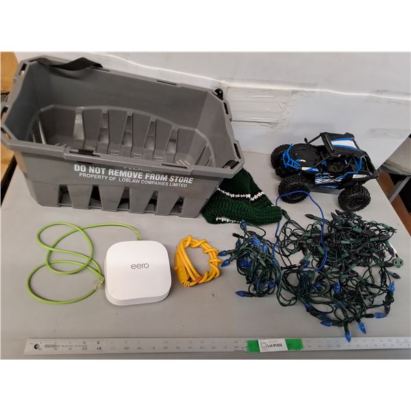 Christmas Lights- Power On, RC Truck- No Remote, Knitted Toque, Misc. PICK UP ONLY