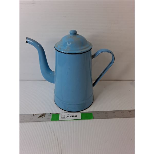 Vintage Enamel Coffeepot 9.25"