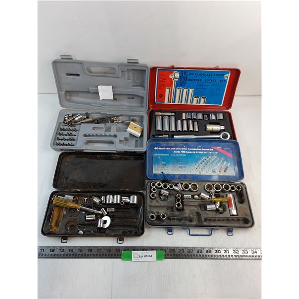 (4) Socket Sets - Mostly Partial, As is