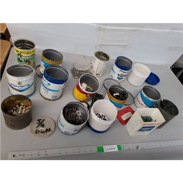 Vintage Tobacco Tins & Screws, Nails, Bolts, Misc - PICK UP ONLY