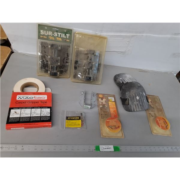 (2) Sur-Stilt Leg Band Kits, Carpet Gripper Tape, Kneepads, Misc.